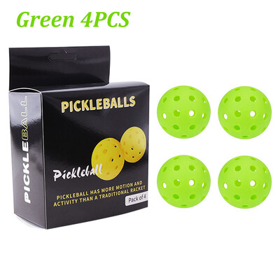 4PCS 40 дупки Pickleballs Balls Висока еластичност и издръжливи Pickleballs за спортна игра на открито за всички стилове Pickleball Paddles
