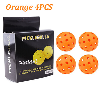 4PCS 40 дупки Pickleballs Balls Висока еластичност и издръжливи Pickleballs за спортна игра на открито за всички стилове Pickleball Paddles