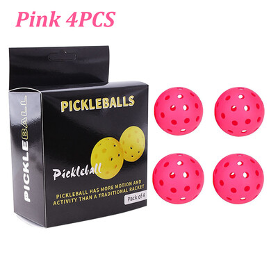 4PCS 40 дупки Pickleballs Balls Висока еластичност и издръжливи Pickleballs за спортна игра на открито за всички стилове Pickleball Paddles