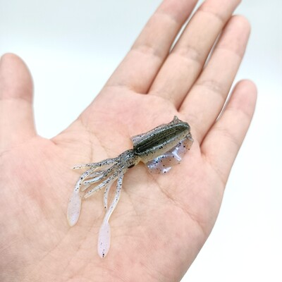 DUODUOYU 1 ΤΕΜ Mini Soft Squid Fishing Lure 6cm 2g Luminous UV Squid Jigs for Fresh Water Fishing Lure Wobbler Bait Fishing Tackle