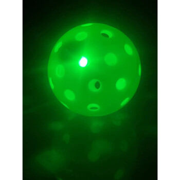 Νέα Led Illuminated Pickle Ball Green 40 Hole 74mm Electronic Night Light Hollow Ball Πλωτός εξοπλισμός κρίκετ Χονδρική