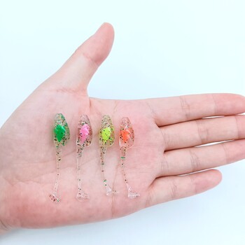 DUODUOYU 5PCS Нова мини мека риболовна примамка 0,8g/90mm T-tail Soft Worm Jig Fish Wobbler Изкуствена стръв Силиконова риболовна тактика