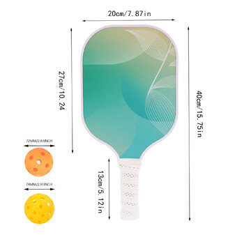 Комплект гребла Pickleball Paddle, одобрен от USAPA, одобрен от въглеродни влакна Pickle Ball Paddle, полипропиленова сърцевина с пчелна пита, противоплъзгаща се дръжка, абсорбираща потта