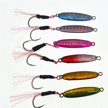 6PCS/LOT Micro JIG риболовна стръв Rockfishing Mini Shape Bait с единична кука Isca изкуствена примамка Microjig джигинг примамка