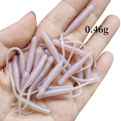 MUKUN 10 ks/balenie rybárskej návnady mini mäkký červ 0,45 g 53 mm ihlový chvost mäkká návnada na skalné ryby, umelá návnada na oceánske skaly