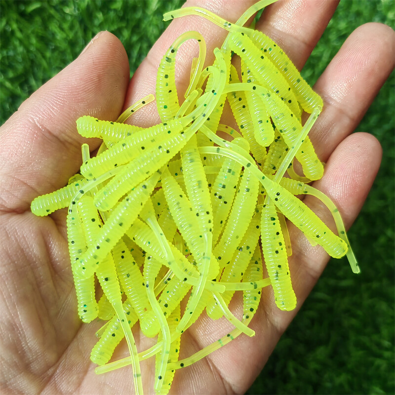 MUKUN 10 ks/balenie rybárskej návnady mini mäkký červ 0,45 g 53 mm ihlový chvost mäkká návnada na skalné ryby, umelá návnada na oceánske skaly