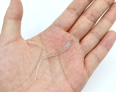 DUODUOYU 10 ks mäkká rybárska návnada s ihličkovým chvostom 0,3 g/65 mm, umelá návnada na skalné ryby, swimbaity, jigové rybárske potreby