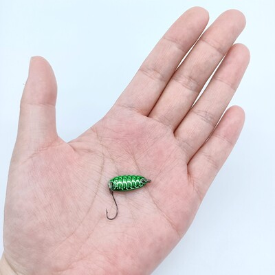 DUODUOYU 1 KOM Mini jigging mamci za ribolov 1,5 g/2,5 g/3,5 g/5 g metalni mamac s žlicom s jednom udicom, umjetni mamac, ribolovni pribor