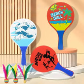 1 чифт Детска ракета за бадминтон Детски комплект Детска ракета Детска тенис игра Бадминтон Плаж за комплект за бадминтон Тенис ракета произволен цвят