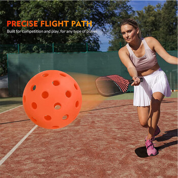 Pickleball 74MM Издръжливи 40 дупки за открито 12 бр. Pickleballs 26g Outdoor за състезания Pickleball Пакети с Pickleballs