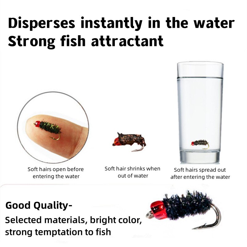 5 bucăți Naluci false pentru insecte bionice Naluci bionice pentru albine Cârlig pentru zburătoare cu aripi Scud Fly Bug Momeală pentru insecte Vierme artificial Naluci de pescuit