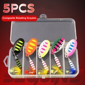 7.5G Spinner Metalni mamac Šarene šljokice Ribolovni mamci Realni Crankbaits Set Bas pastrva Losos Hard Metal Spinner Baits Kit