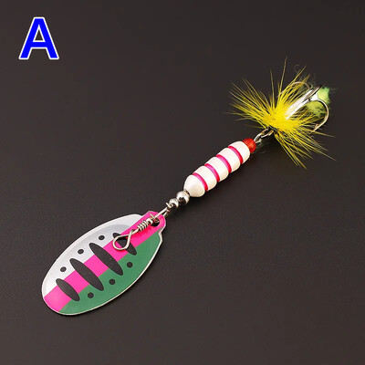 7.5G Spinner Metalni mamac Šarene šljokice Ribolovni mamci Realni Crankbaits Set Bas pastrva Losos Hard Metal Spinner Baits Kit
