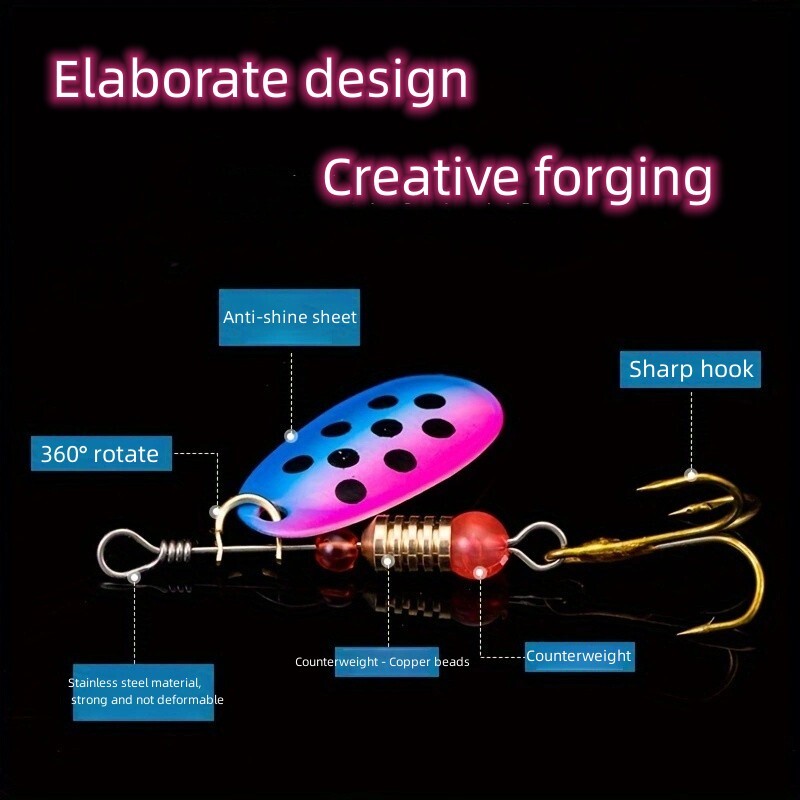 10pcs/Set Crankbaits Ribolov Spinner Ribolov Mamci Vobleri Metalna žlica sa šljokicama za pastrvu s udicama za šarana Umjetni mamac za ribolov