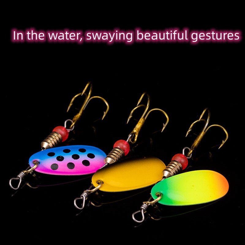10pcs/Set Crankbaits Ribolov Spinner Ribolov Mamci Vobleri Metalna žlica sa šljokicama za pastrvu s udicama za šarana Umjetni mamac za ribolov