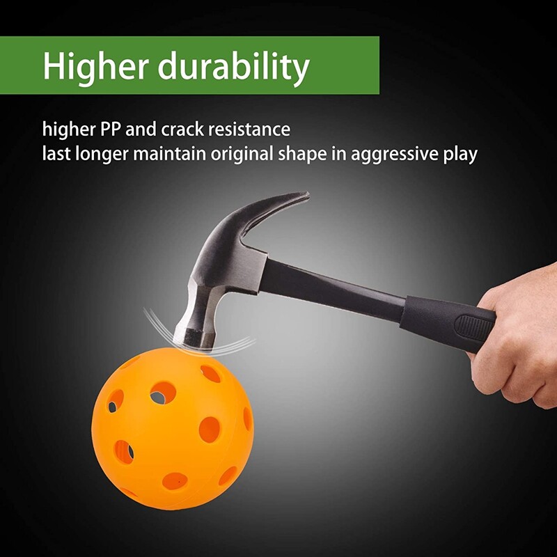 Pickleball loptice za dvoranu USAPA Paddle Ball 26 rupa Pickleball Sport Training Practice Plastične Pickleball šuplje lopte za protok zraka