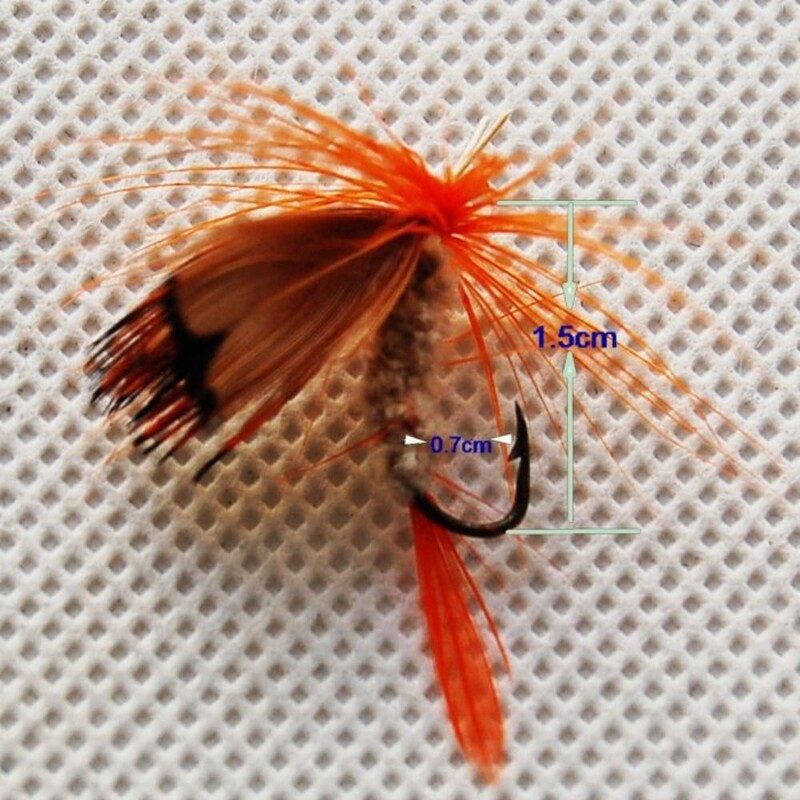 12Pcs Mentalni kukci Muhe Mamci za mušičarenje Mamac Mamac za umjetne kukce Mamac za suhu mušicu Crank Hook Pribor za ribolov Mušice