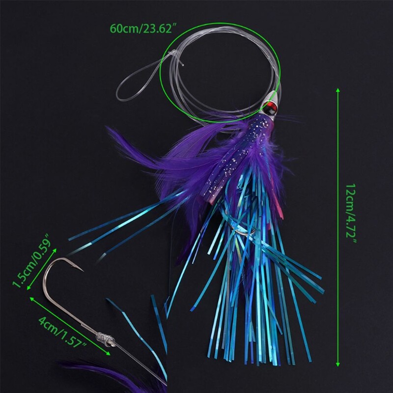 Vezani mamac za morsku hobotnicu s udicom s perjem/udicom s olovnom glavom Udica s dugim repom Uzica Udica Suknja za trolling Mamac Pribor