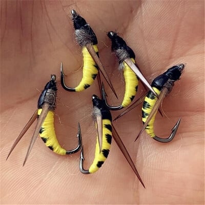 5Gb Realistic Fly Fishing Flies Mākslīgās bioniskās mušas Kukaiņu māneklis basu zvejai Foreles vilinājums karpu ēsma.