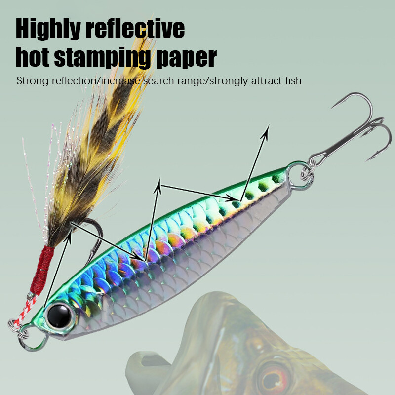 1 KOM. Metalne lijevane udice za žigove s obalom za lijevanje s obale za jigging riba brancina mamac za ribolov Umjetni mamac