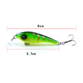 1 бр. Crankbait Fishing Minnow Lures 5.7cm/4.4g 3d Eye изкуствена риболовна стръв Речен костур Твърда стръв Потъващ воблер De Pesca