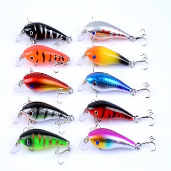 1 бр. Crankbait Fishing Minnow Lures 5.7cm/4.4g 3d Eye изкуствена риболовна стръв Речен костур Твърда стръв Потъващ воблер De Pesca