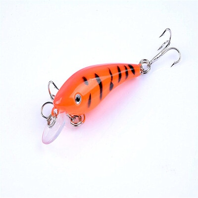 1 ks Crankbait Rybárske nástrahy na ryby Minnow 5,7 cm/4,4 g 3D očko Umelá rybárska návnada Riečny ostriež Tvrdá návnada Potápavý Wobler De Pesca