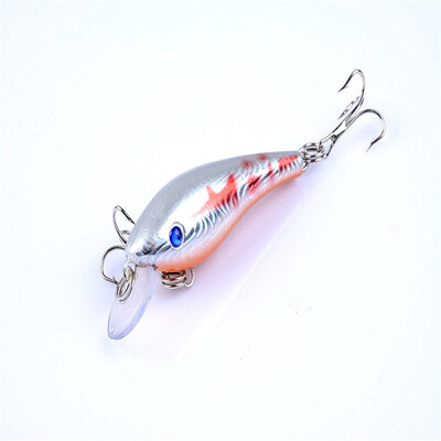 1 ks Crankbait Rybárske nástrahy na ryby Minnow 5,7 cm/4,4 g 3D očko Umelá rybárska návnada Riečny ostriež Tvrdá návnada Potápavý Wobler De Pesca