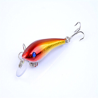 1 ks Crankbait Rybárske nástrahy na ryby Minnow 5,7 cm/4,4 g 3D očko Umelá rybárska návnada Riečny ostriež Tvrdá návnada Potápavý Wobler De Pesca