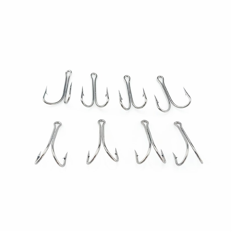 5 ili 10 kom/lot Dvostruka udica od ugljičnog čelika Izdržljiva upotreba Duga visoka udica za pecanje za meke mamce Jig Bass Dodaci