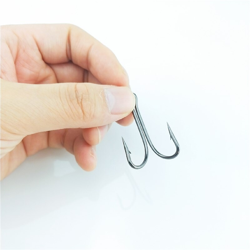 5 ili 10 kom/lot Dvostruka udica od ugljičnog čelika Izdržljiva upotreba Duga visoka udica za pecanje za meke mamce Jig Bass Dodaci