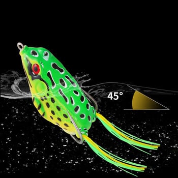 1 τμχ 5G 8,5G 13G 17,5G Frog Lure Soft Tube Bait Πλαστικό δόλωμα ψαρέματος με γάντζους ψαρέματος Top Water Ray Frog Τεχνητά 3D μάτια