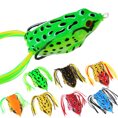 1 τμχ 5G 8,5G 13G 17,5G Frog Lure Soft Tube Bait Πλαστικό δόλωμα ψαρέματος με γάντζους ψαρέματος Top Water Ray Frog Τεχνητά 3D μάτια