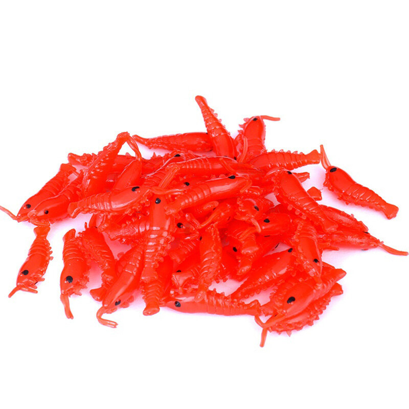 10-50 ks/lot Krevety Návnady Mäkké Silikónové Rybárske Nástrahy 2,8 cm/0,3 g Svietiaci Žiariaci Sladkovodný Červ Nový Vzor Rybárske Náčinie