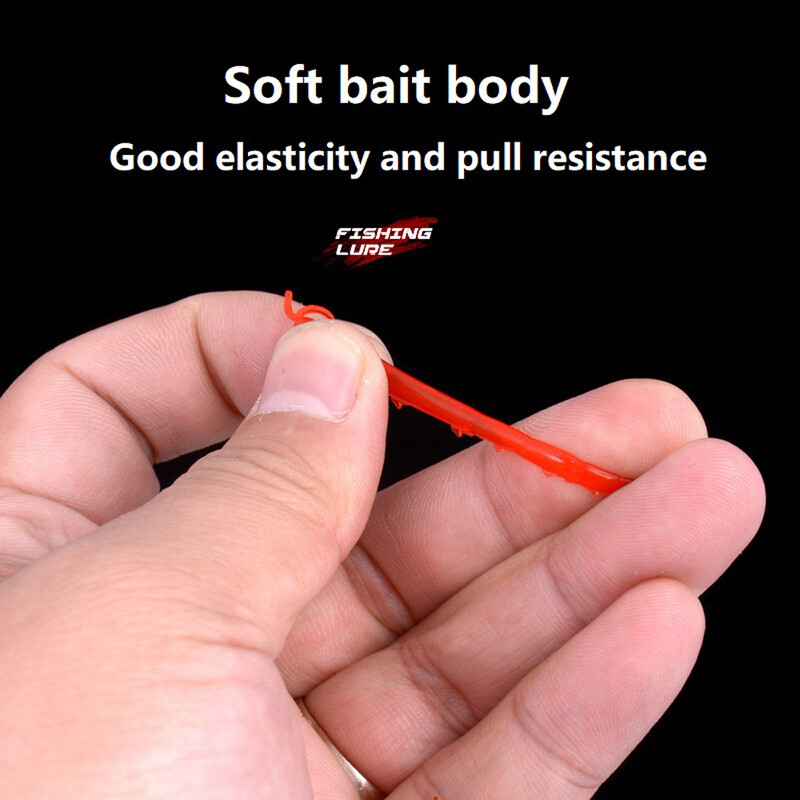 10-50 ks/lot Krevety Návnady Mäkké Silikónové Rybárske Nástrahy 2,8 cm/0,3 g Svietiaci Žiariaci Sladkovodný Červ Nový Vzor Rybárske Náčinie