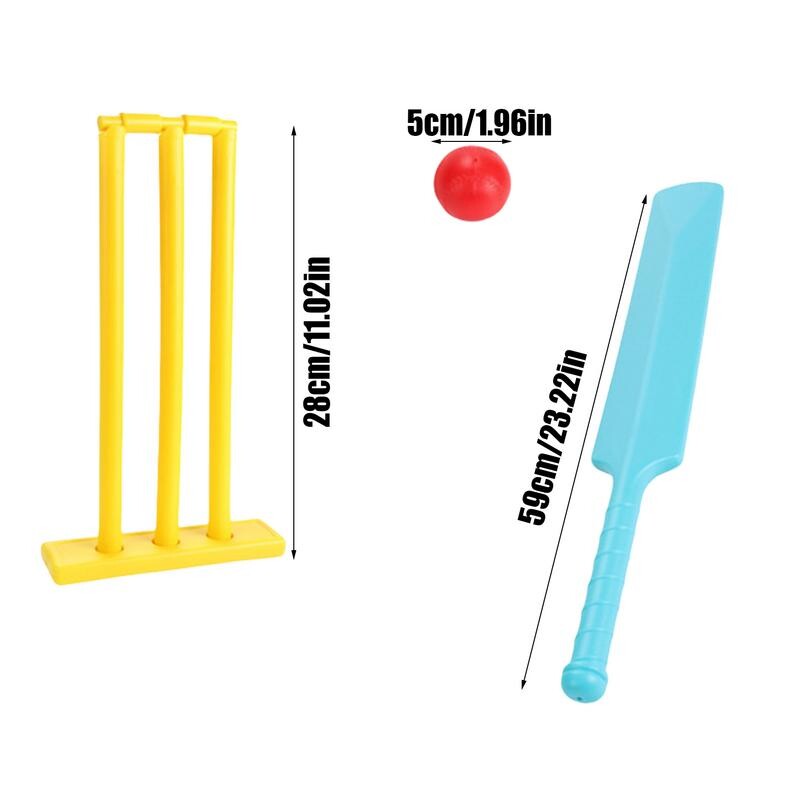 Kroketové sady pre deti, vzdelávacia súprava na cvrčky s 2 loptičkami, bezpečná sada pálok na cvrčky, hračky na posilnenie sily pre deti