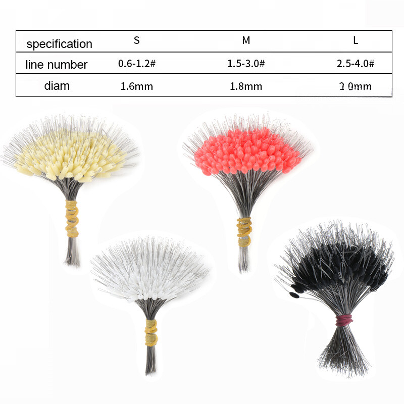 300 ks silikónových oválnych zátok Space Bean, bobber, profesionálny rybársky plavák, odolnosť proti praskaniu, rybársky vlasec, rybárske vybavenie