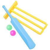 Dječji set za kriket, set za sportske igre za kriket na plaži, set za obiteljske sportske igre u dvorištu, dječji kriket (nasumične boje)