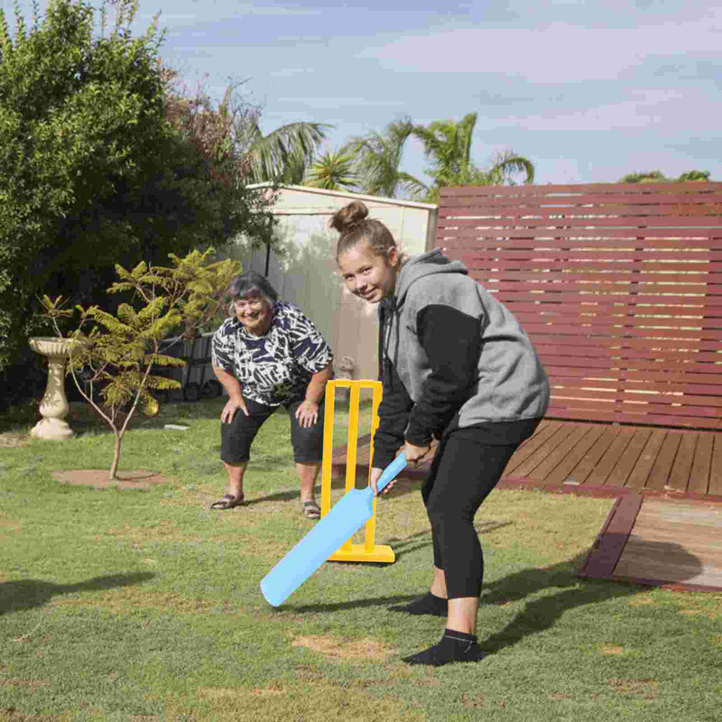 Dječji set za kriket, set za sportske igre za kriket na plaži, set za obiteljske sportske igre u dvorištu, dječji kriket (nasumične boje)