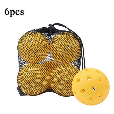 6 komada vanjskih loptica za pikleball 26 rupa 40 rupa Dodaci za pickleball za trening Standardne kuglice za kiseljenje za natjecanje