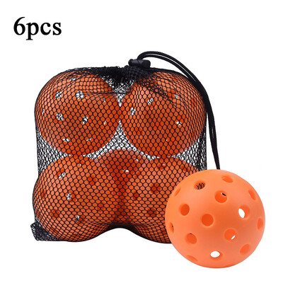 6 komada vanjskih loptica za pikleball 26 rupa 40 rupa Dodaci za pickleball za trening Standardne kuglice za kiseljenje za natjecanje