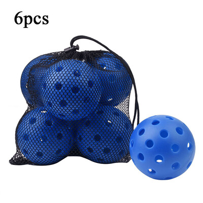 6 komada vanjskih loptica za pikleball 26 rupa 40 rupa Dodaci za pickleball za trening Standardne kuglice za kiseljenje za natjecanje