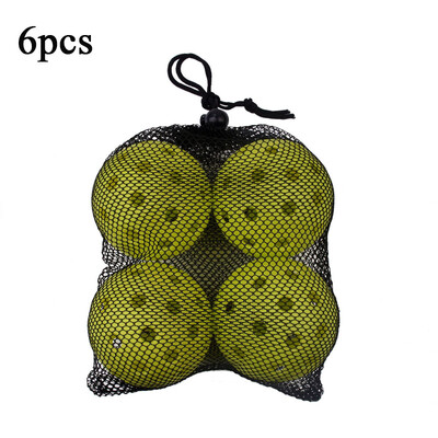 6 komada vanjskih loptica za pikleball 26 rupa 40 rupa Dodaci za pickleball za trening Standardne kuglice za kiseljenje za natjecanje