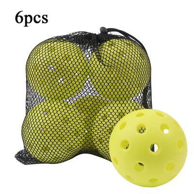 6 komada vanjskih loptica za pikleball 26 rupa 40 rupa Dodaci za pickleball za trening Standardne kuglice za kiseljenje za natjecanje