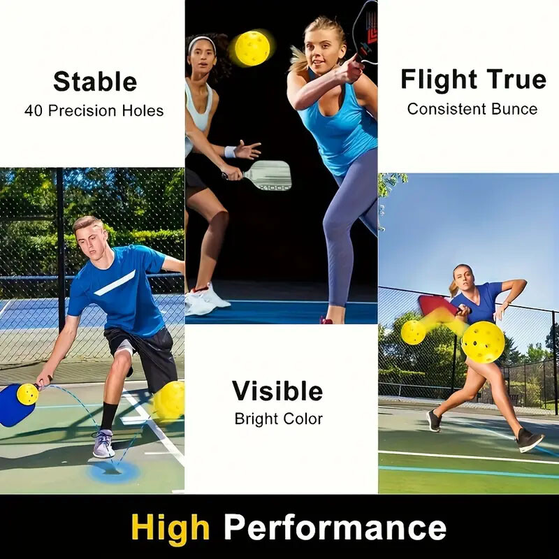 6 komada vanjskih loptica za pikleball 26 rupa 40 rupa Dodaci za pickleball za trening Standardne kuglice za kiseljenje za natjecanje