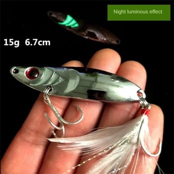 Fake Bait Lure Spoon Metal Sequins Spinner Spoon Luya Fishing Hard Baits