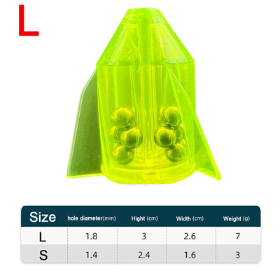 5Pcs/lot Zvečke sa strunom za pecanje Uložak za cijev Shake Attract Diy Inline Lure zvečke Alat Mamac Uteg za ribolov s prstenastom perlom