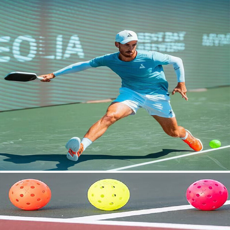 Pickerball za natjecanje, Pickerball na otvorenom, visoke kvalitete i otporan na igru, narančasta, zelena, žuta