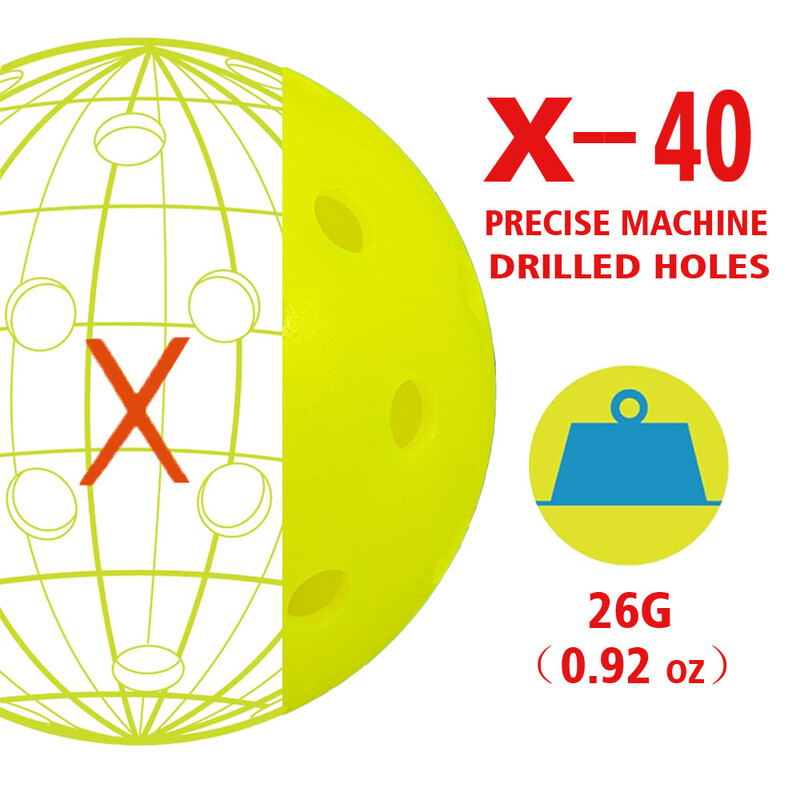 Pickerball za natjecanje, Pickerball na otvorenom, visoke kvalitete i otporan na igru, narančasta, zelena, žuta