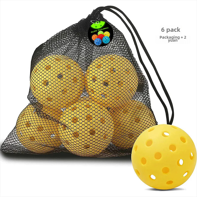 Leijiaer Night Glow Pickleball 40 Holes Pe Pickleball Ražotāja tiešā pārdošana 6 gabali vienā maisā krikets